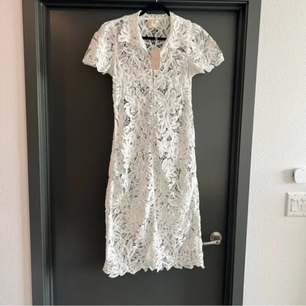 Doen Etoile lace midi dress in Salt white Size Small NEW! New with tags!